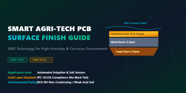 บล็อกบริษัทล่าสุดเกี่ยวกับ Agri-Tech IoT: การเลือกพื้นผิว (ENIG) สำหรับ PCB ที่ทนต่อการกัดกร่อนในเครือข่ายชลประทานอัจฉริยะ