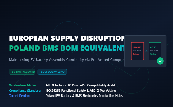 บล็อกบริษัทล่าสุดเกี่ยวกับ การขัดแย้งการจัดส่งในยุโรป: โรงงาน BMS ของโปแลนด์รักษาความมั่นคงในการจัดส่งผ่านการตรวจสอบ BOM